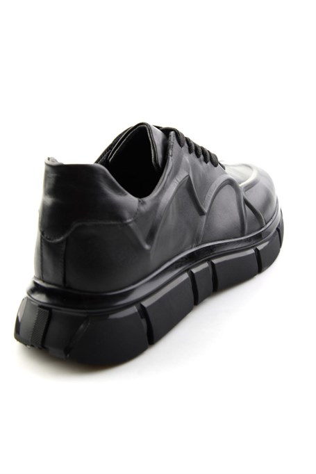 Siyah Napa Hakiki Deri Erkek Sneaker E01736060343