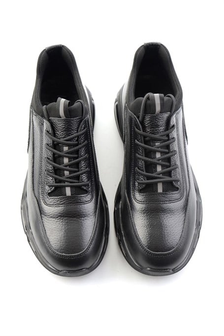 Siyah Napa Hakiki Deri Erkek Sneaker E01811906543