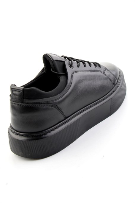 Siyah Napa Hakiki Deri Erkek Sneaker E01803410843