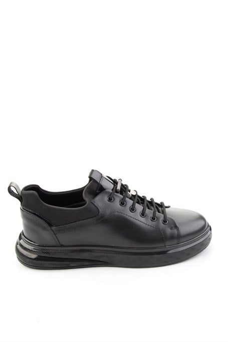 Siyah Napa Hakiki Deri Erkek Sneaker E01401180743