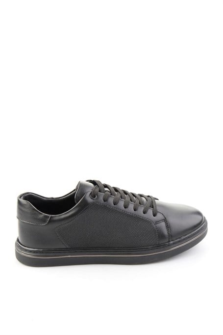Siyah Napa Hakiki Deri Erkek Sneaker E01807203043
