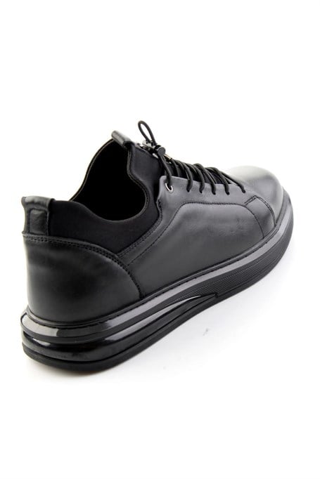 Siyah Napa Hakiki Deri Erkek Sneaker E01080582243
