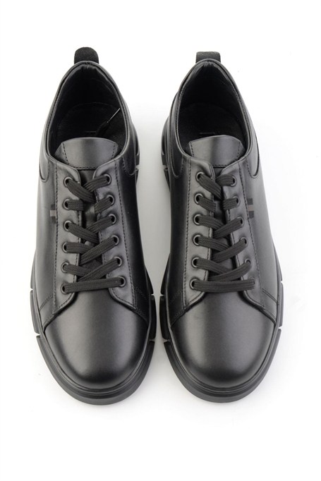 Siyah Napa Hakiki Deri Erkek Sneaker E01811004443