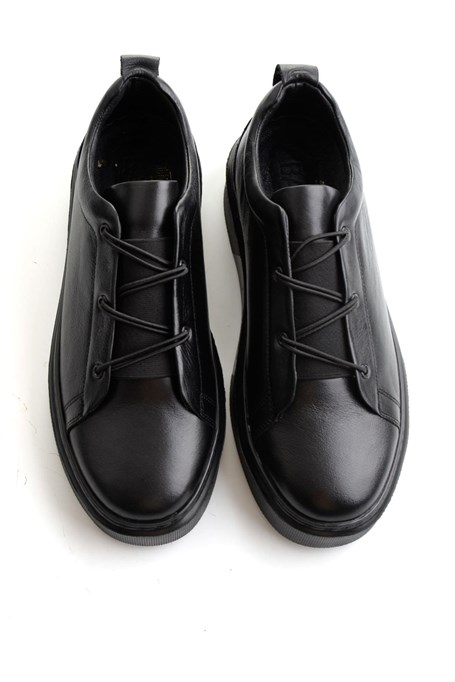 Siyah Napa Hakiki Deri Erkek Sneaker E01803413343