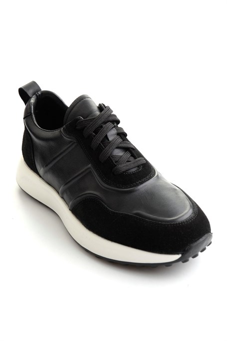 Siyah Napa Hakiki Deri Erkek Sneaker E01774057943