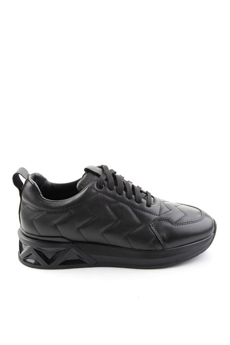 Siyah Napa Hakiki Deri Erkek Sneaker E01774033343