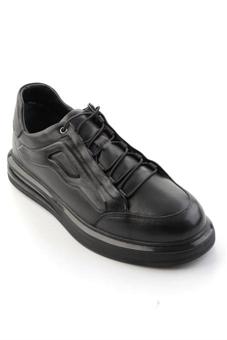 Siyah Napa Hakiki Deri Erkek Sneaker E01080065243