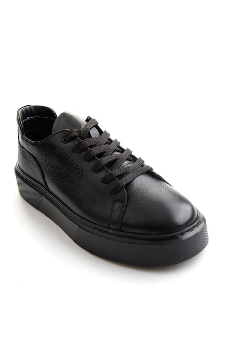 Siyah Napa Hakiki Deri Erkek Sneaker E01803402443