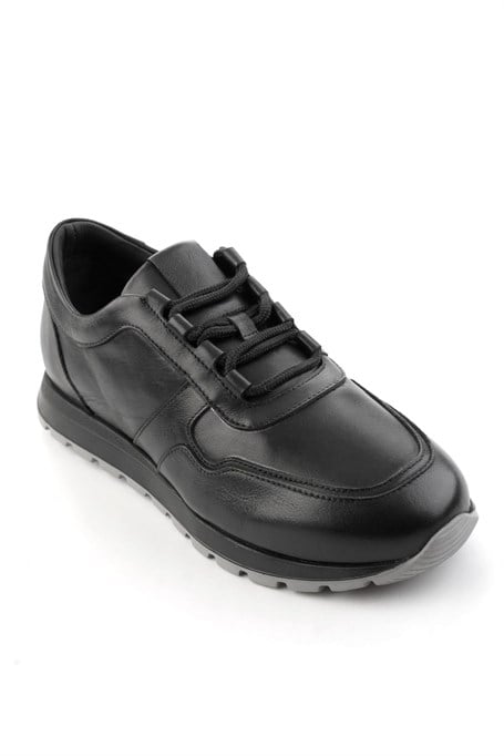 Siyah Napa Hakiki Deri Erkek Sneaker E01589660343