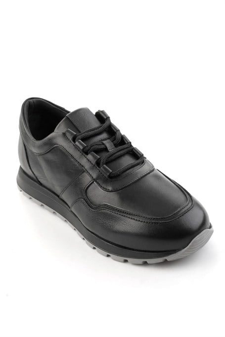 Siyah Napa Hakiki Deri Erkek Sneaker E01589660343