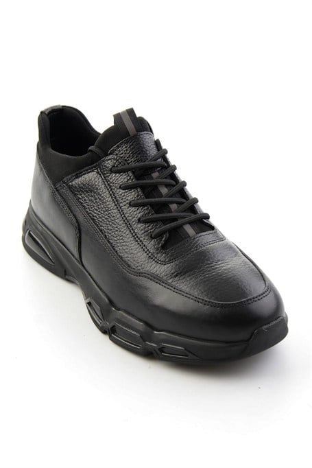 Siyah Napa Hakiki Deri Erkek Sneaker E01811906543