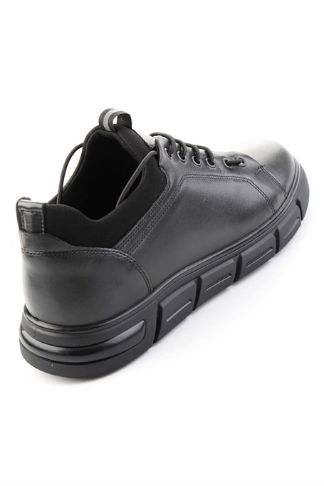 Siyah Napa Hakiki Deri Erkek Sneaker E01811003943