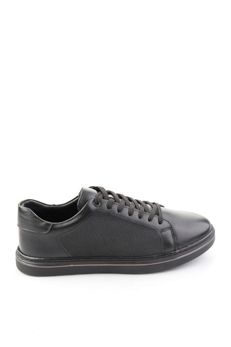 Siyah Napa Hakiki Deri Erkek Sneaker E01807203043