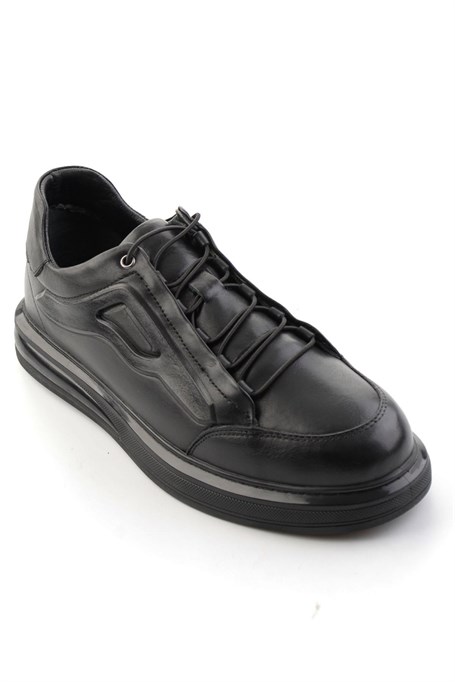 Siyah Napa Hakiki Deri Erkek Sneaker E01080065243
