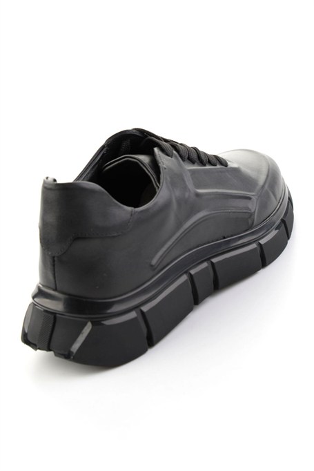 Siyah Napa Hakiki Deri Erkek Sneaker E01736060443