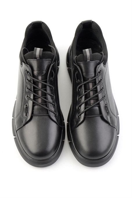 Siyah Napa Hakiki Deri Erkek Sneaker E01811003943