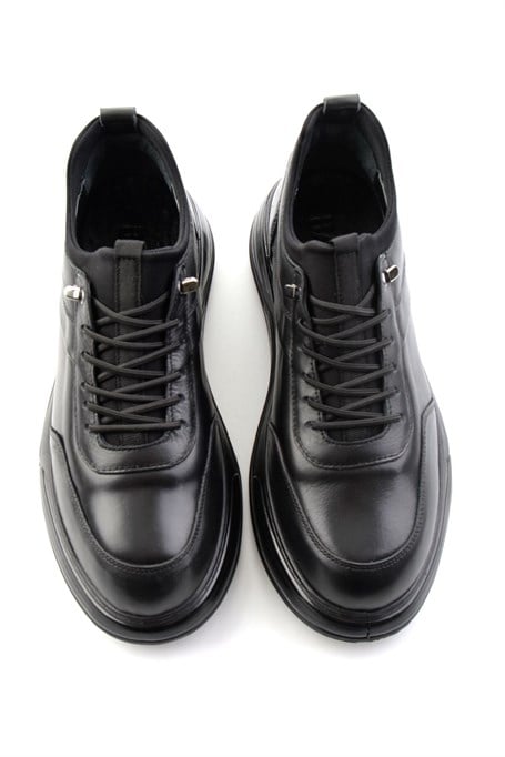 Siyah Napa Hakiki Deri Erkek Sneaker E01080205543
