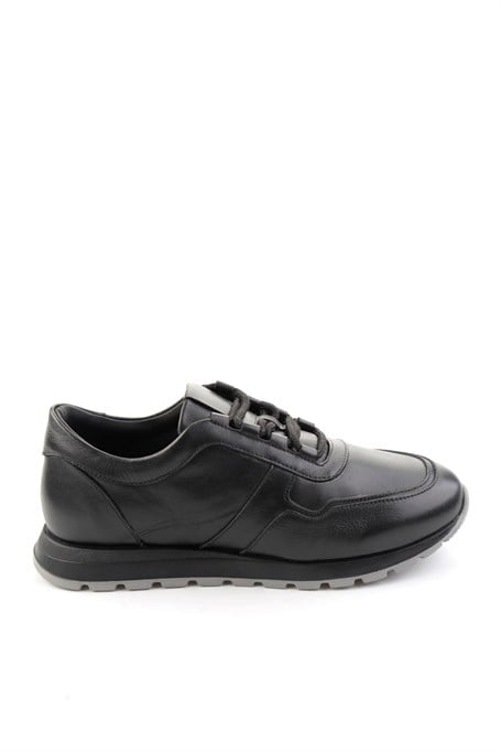 Siyah Napa Hakiki Deri Erkek Sneaker E01589660343