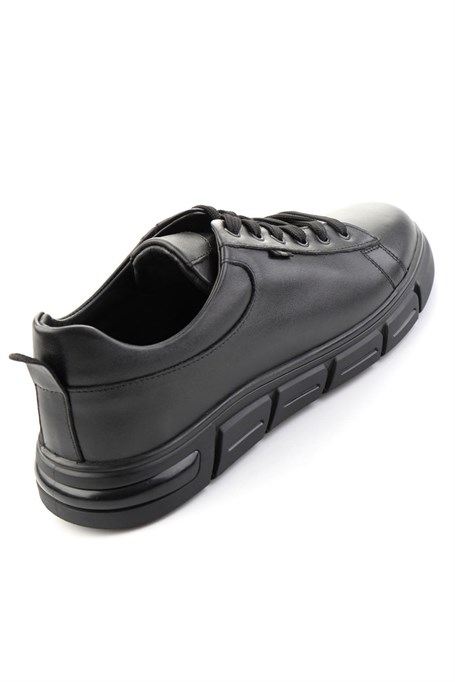 Siyah Napa Hakiki Deri Erkek Sneaker E01811004443