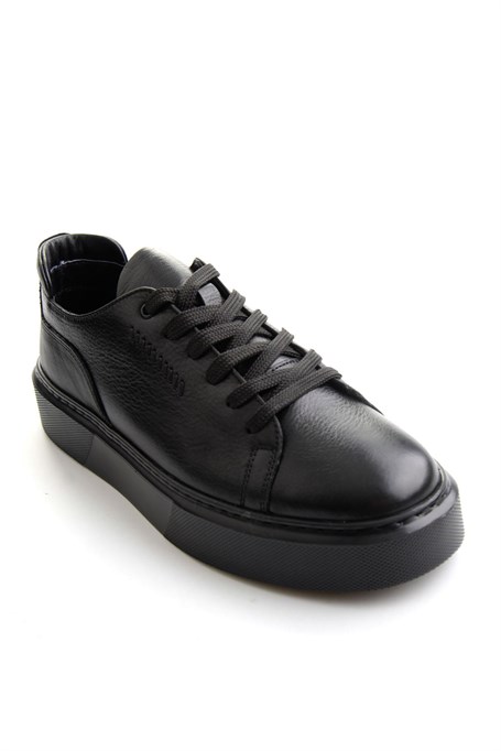 Siyah Napa Hakiki Deri Erkek Sneaker E01803402443