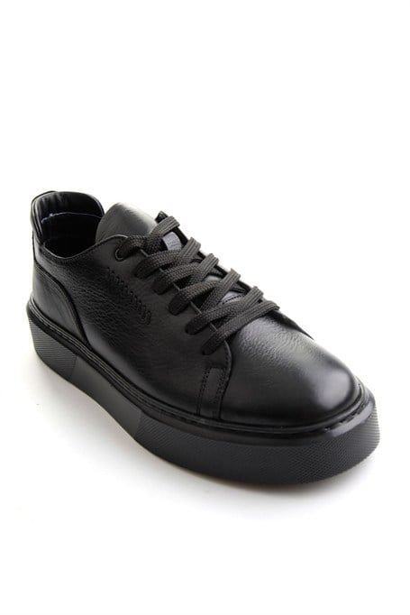 Siyah Napa Hakiki Deri Erkek Sneaker E01803402443