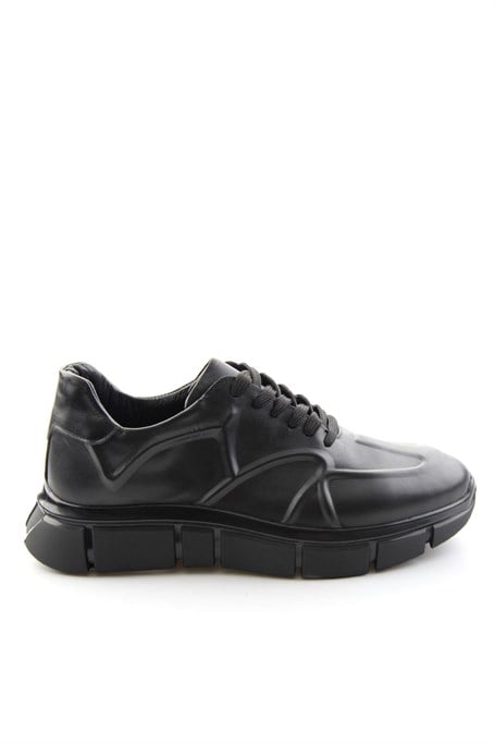 Siyah Napa Hakiki Deri Erkek Sneaker E01736060343