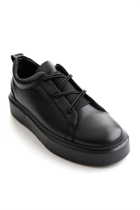 Siyah Napa Hakiki Deri Erkek Sneaker E01803413343