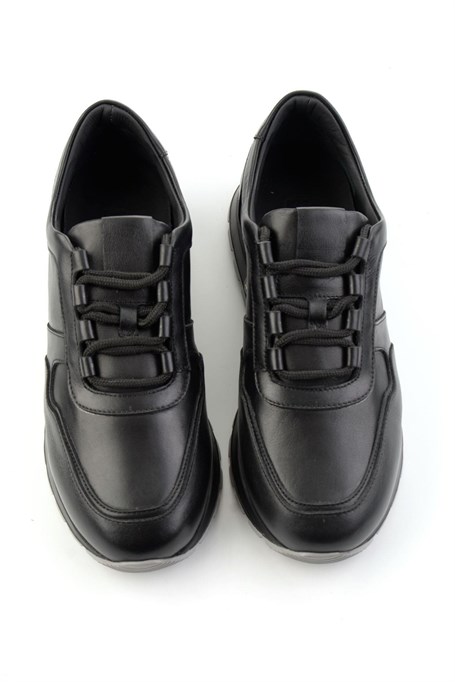 Siyah Napa Hakiki Deri Erkek Sneaker E01589660343