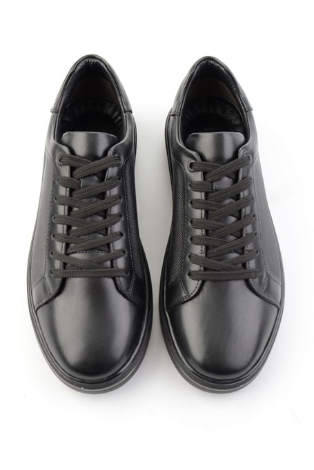Siyah Napa Hakiki Deri Erkek Sneaker E01807203043