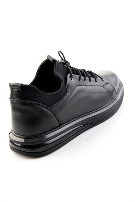 Siyah Napa Hakiki Deri Erkek Sneaker E01080582243