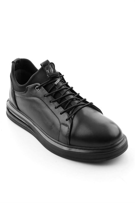 Siyah Napa Hakiki Deri Erkek Sneaker E01080582243