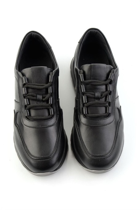 Siyah Napa Hakiki Deri Erkek Sneaker E01589660343