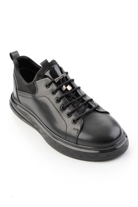 Siyah Napa Hakiki Deri Erkek Sneaker E01401180743