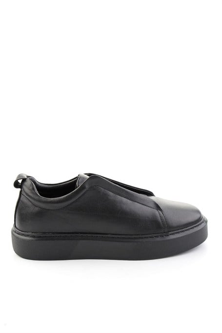 Siyah Napa Hakiki Deri Erkek Sneaker E01803450543
