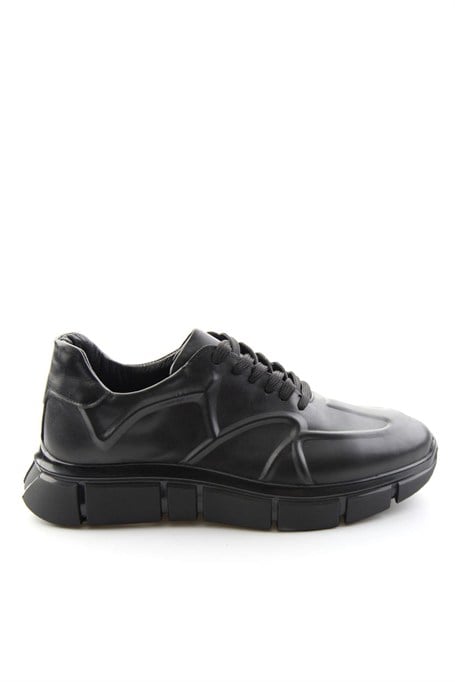 Siyah Napa Hakiki Deri Erkek Sneaker E01736060343