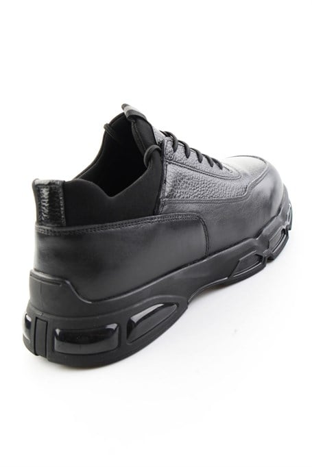 Siyah Napa Hakiki Deri Erkek Sneaker E01811906543