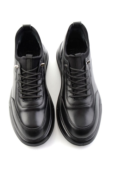 Siyah Napa Hakiki Deri Erkek Sneaker E01080205543