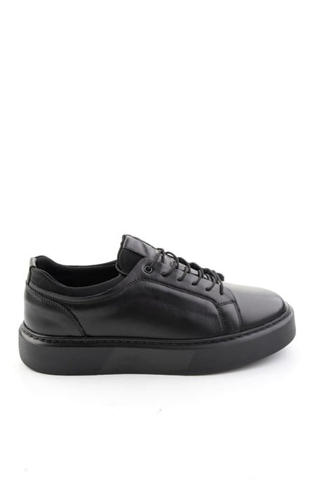 Siyah Napa Hakiki Deri Erkek Sneaker E01803410843
