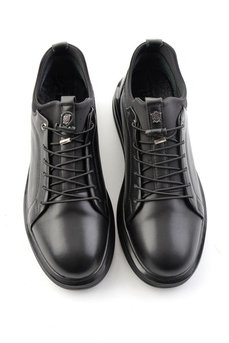 Siyah Napa Hakiki Deri Erkek Sneaker E01080582243