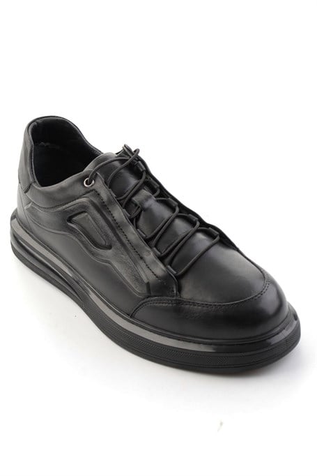 Siyah Napa Hakiki Deri Erkek Sneaker E01080065243