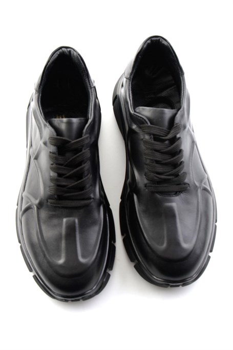 Siyah Napa Hakiki Deri Erkek Sneaker E01736060343