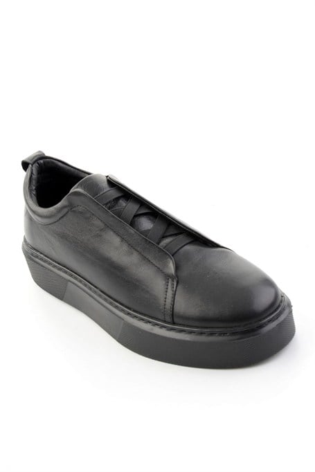 Siyah Napa Hakiki Deri Erkek Sneaker E01803450543