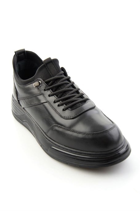 Siyah Napa Hakiki Deri Erkek Sneaker E01080205543