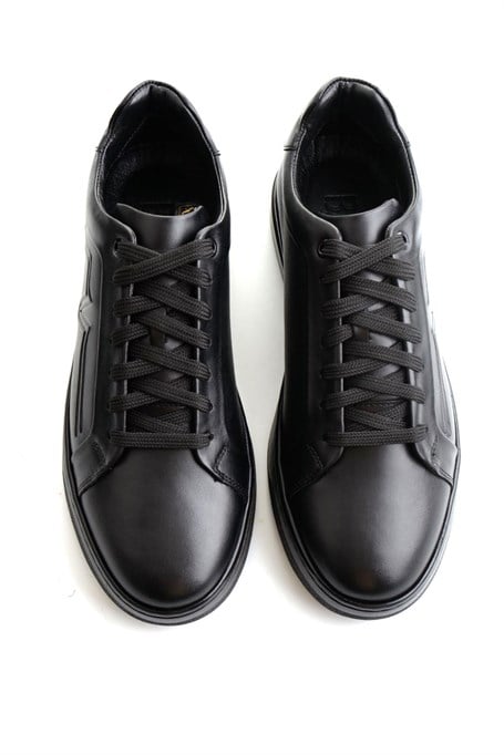 Siyah Napa Hakiki Deri Erkek Sneaker E01774070043