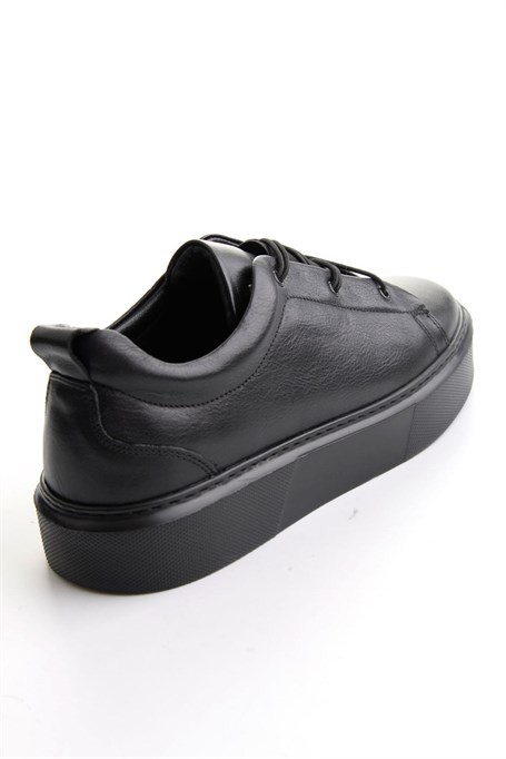 Siyah Napa Hakiki Deri Erkek Sneaker E01803413343