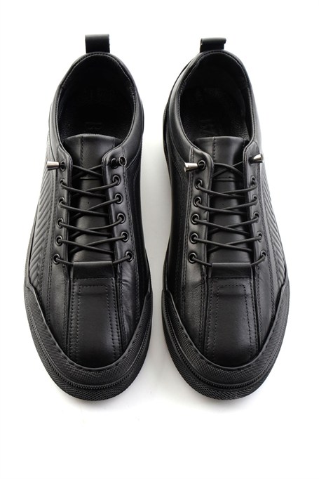 Siyah Napa Hakiki Deri Erkek Sneaker E01438096043