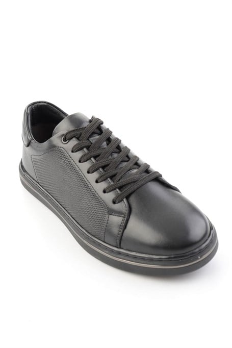 Siyah Napa Hakiki Deri Erkek Sneaker E01807203043