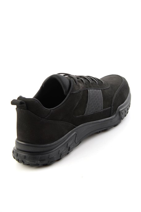 Siyah Nubuk Hakiki Deri Erkek Sneaker E01018271001