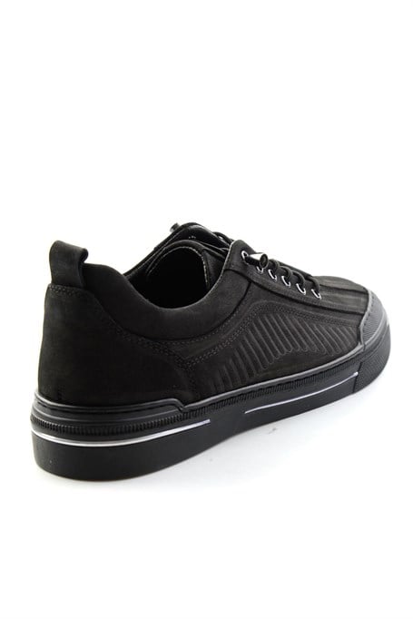 Siyah Nubuk Hakiki Deri Erkek Sneaker E01438096001