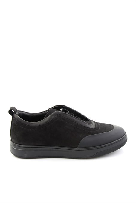 Siyah Nubuk Hakiki Deri Erkek Sneaker E01774017201